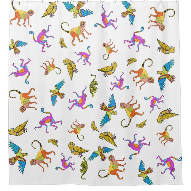 Rideaux De Douche Motifs d'animaux de la jungle (Devant)