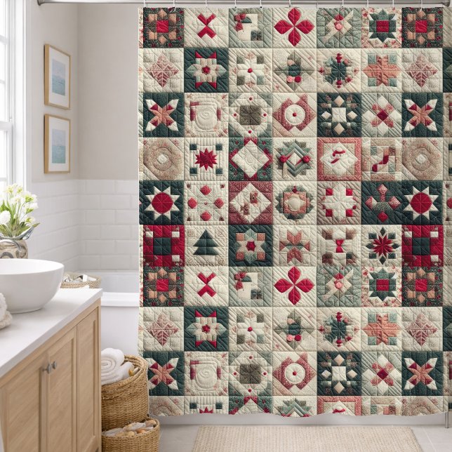 Rideaux De Douche Motifs de Noël matelassés (Créateur téléchargé)