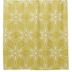 Rideaux De Douche Motifs géométriques fleuris sans couture. vintag t