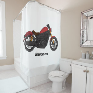 Rideaux De Douche moto de style croiseur cool