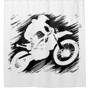 Rideaux De Douche Motocross Sport Concurrentiel Motorcycle Course