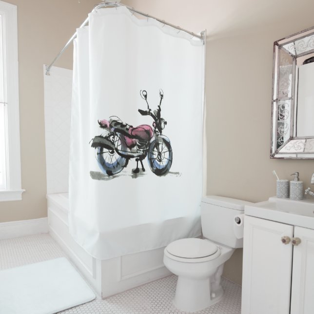 Rideaux De Douche Motorcycle (En situation)