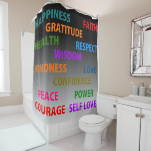 Rideaux De Douche Mots positifs