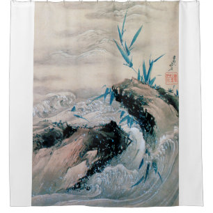 Rideaux De Douche Mountain Stream, Hokusai