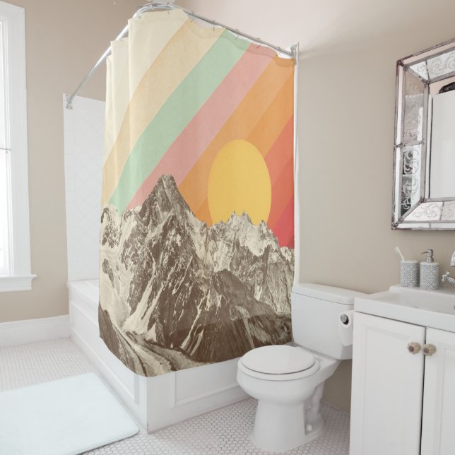 Rideaux De Douche Mountainscape 1 % pipe% Florent Bodart (En situation)