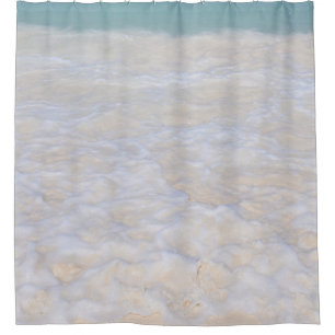 Rideaux De Douche Mousse de plage de la mer des Caraïbes ensoleillée