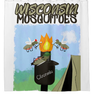 Rideaux De Douche Moustiques du Wisconsin - Camping par Tiki
