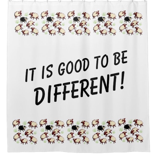 Rideaux De Douche Moutons noirs et autres + votre dos. & idées (Devant)