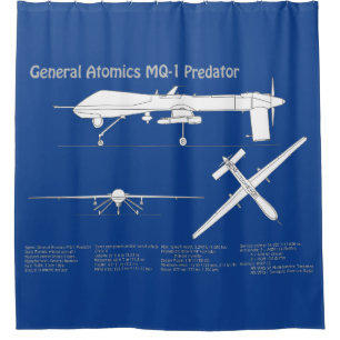 Rideaux De Douche MQ-1 Predator UAV- Plan d'avion ABD