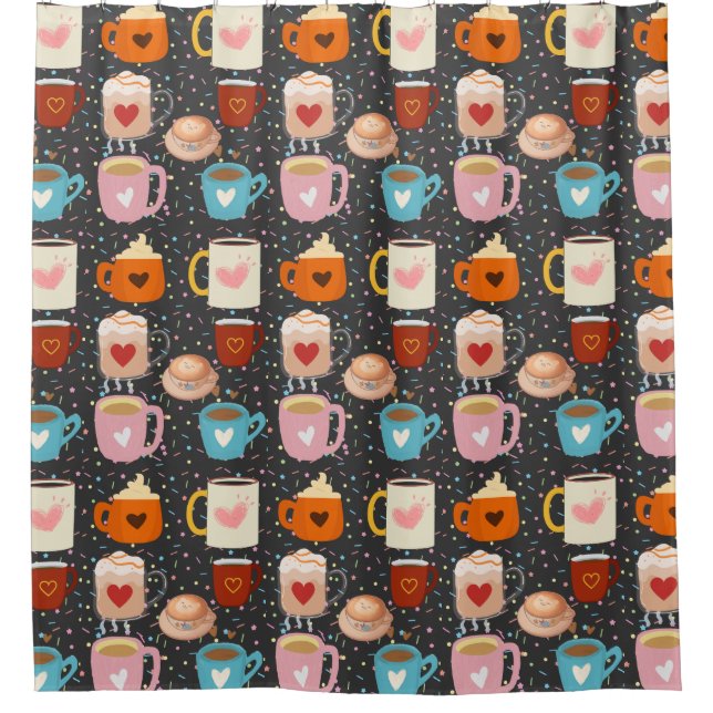 RIDEAUX DE DOUCHE MUGS (Devant)