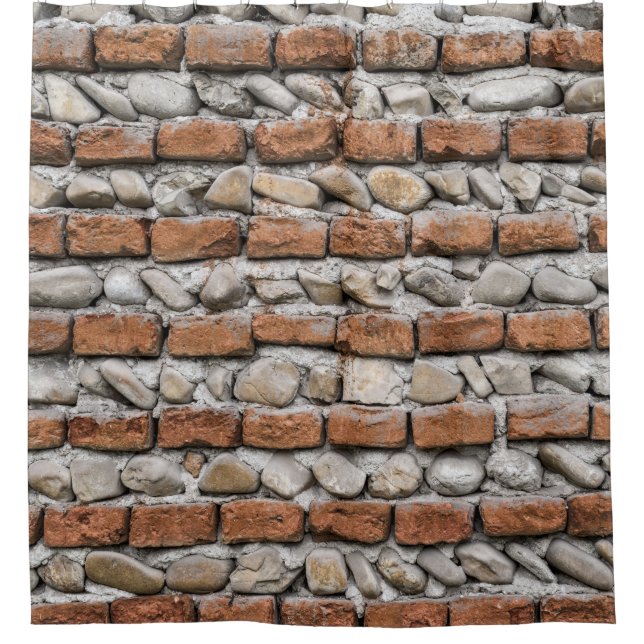 Rideaux De Douche mur de briques Brown (Devant)