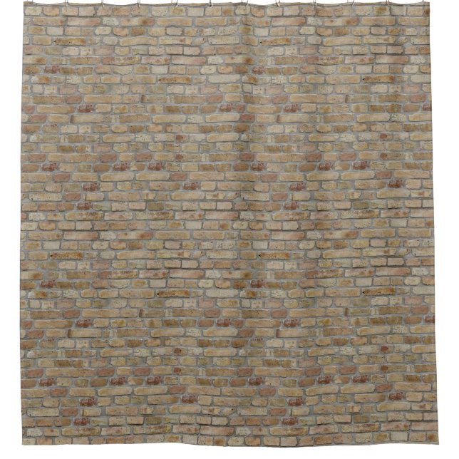 Rideaux De Douche Mur de briques brunes Un motif original  (Devant)