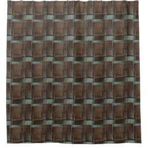Rideaux De Douche Mur de briques rouge et gris