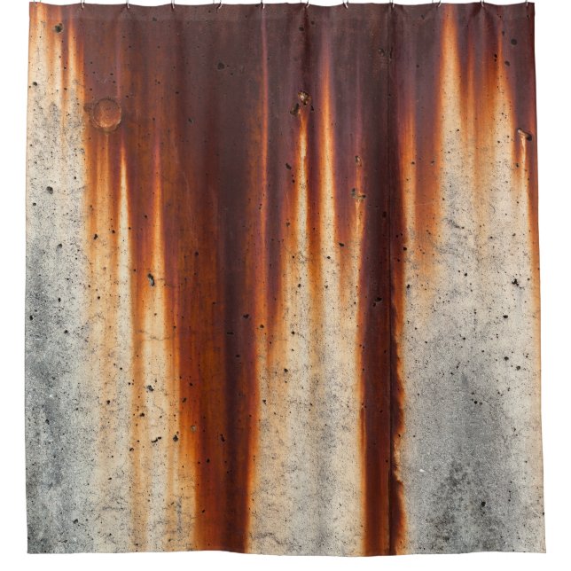 Rideaux De Douche Mur de grunge rouillé : Sabot texturé (Devant)