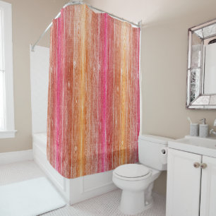 Rideaux De Douche mur en bois coloré