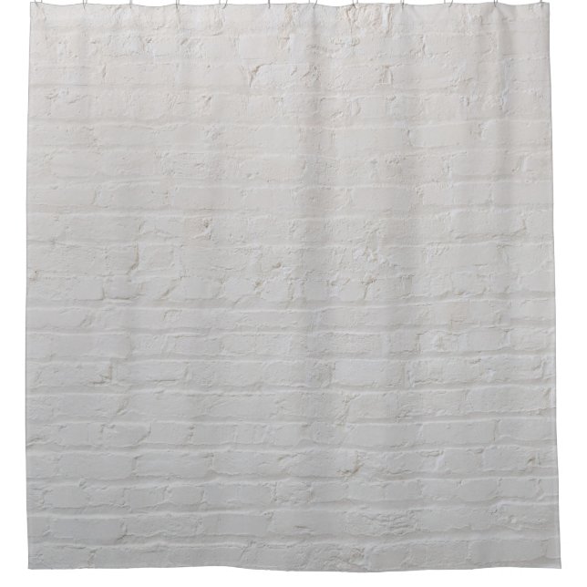 Rideaux De Douche Mur en brique blanche (Devant)