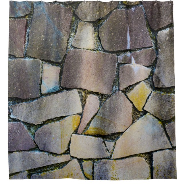 Rideaux De Douche Mur en brique gris (Devant)