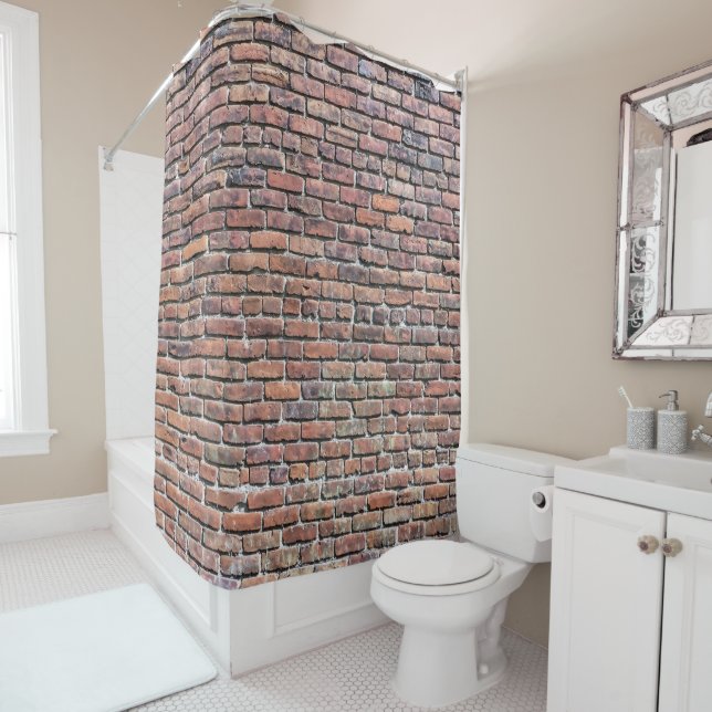 Rideaux De Douche Mur en briques (En situation)