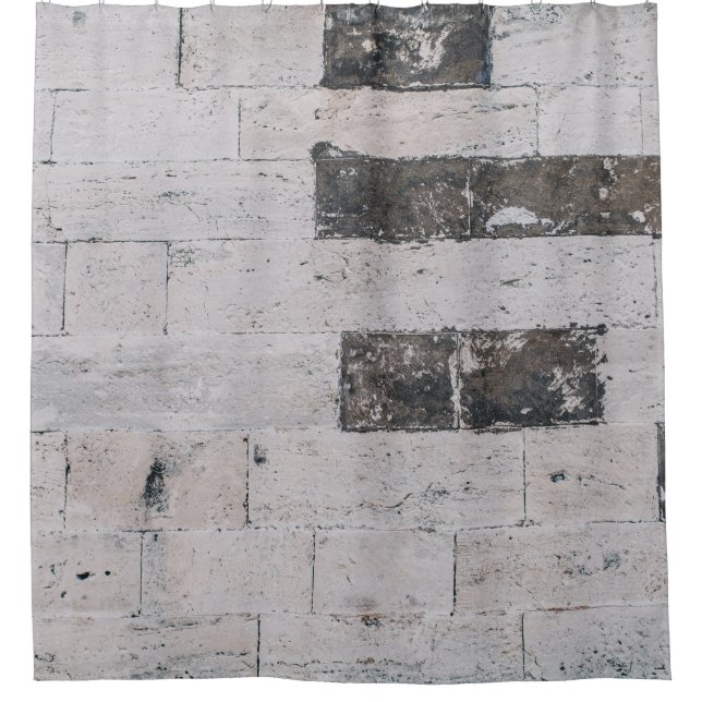 Rideaux De Douche Mur en ciment gris (Devant)