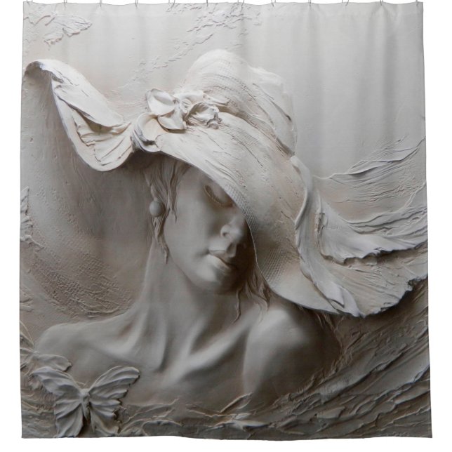 Rideaux De Douche murale 3d illusion 3d, arrière - plan, art, murale (Devant)