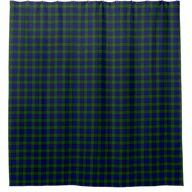 Rideaux De Douche Murray tartan bleu vert plaid (Devant)