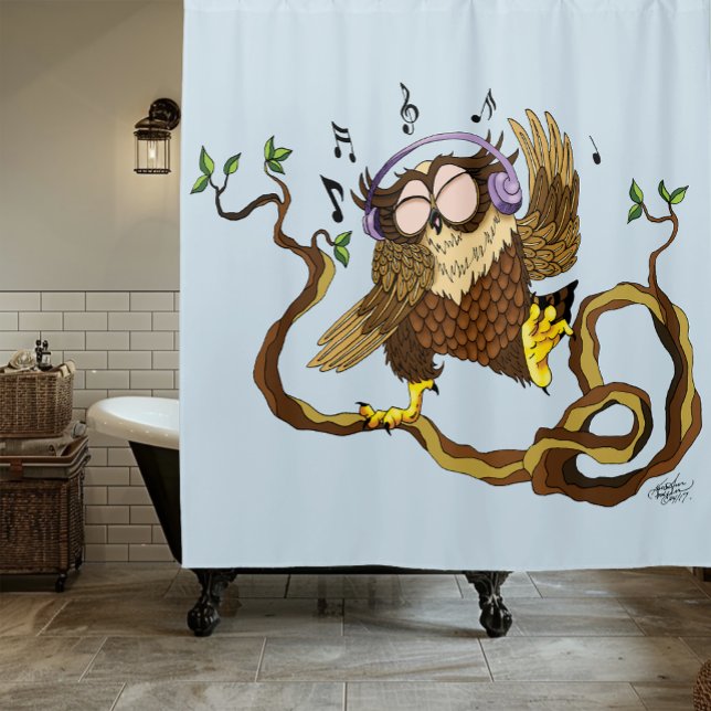 Rideaux De Douche Music Owl (Créateur téléchargé)