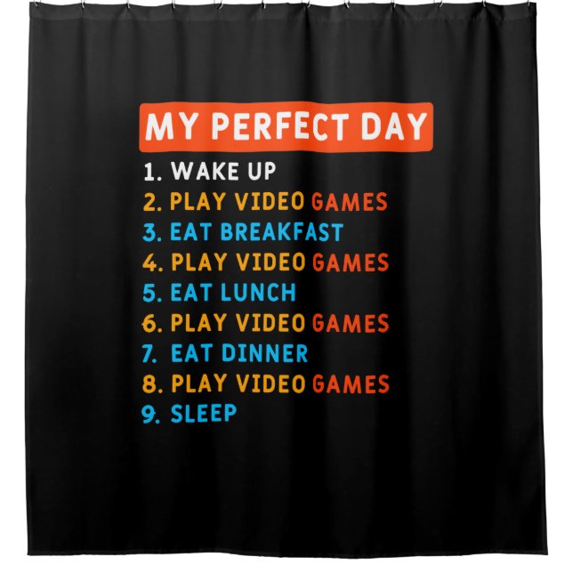 Rideaux De Douche My Perfect Day - Jeu (Devant)