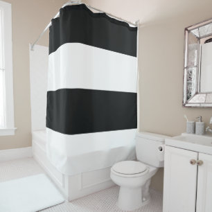 Rideaux De Douche Mydeas   Bleu et blanc Extra Wide Stripes