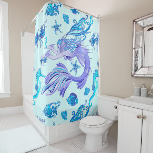 Rideaux De Douche Mystic Fairy Purple Créature Carreaux en céramique
