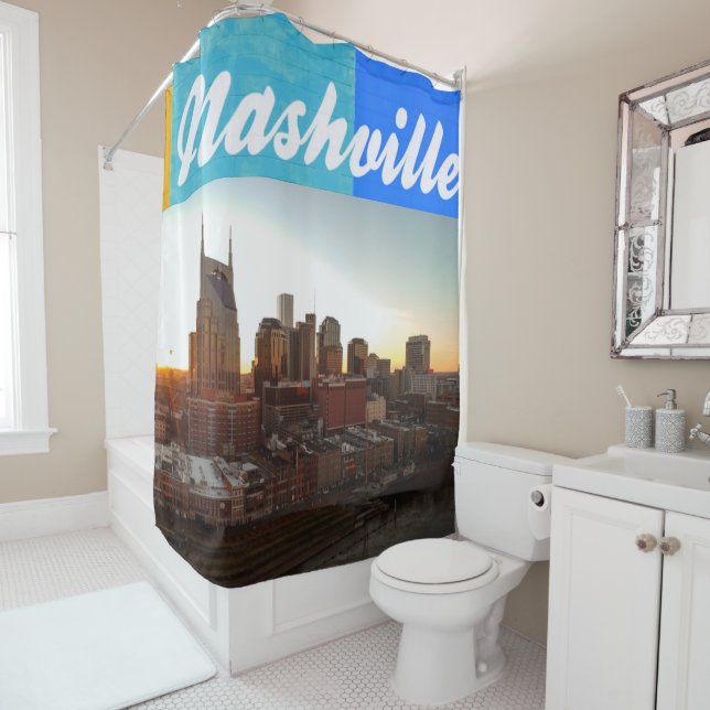 Rideaux De Douche Nashville Tennessee Ville Paysage magnifique (En situation)