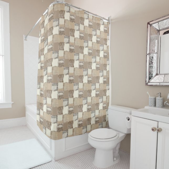 Rideaux De Douche Natural Boho Shower Curtain (En situation)