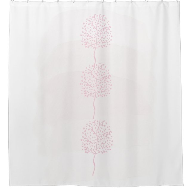 Rideaux De Douche Nature Abstrait Rose Moderne (Devant)