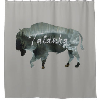 RIDEAUX DE DOUCHE NATURE DE FAUNE DE BUFFLE DE TATANKA PITTORESQUE