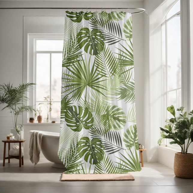 Rideaux De Douche Nature feuille décorative attirant l'oeil (Créateur téléchargé)