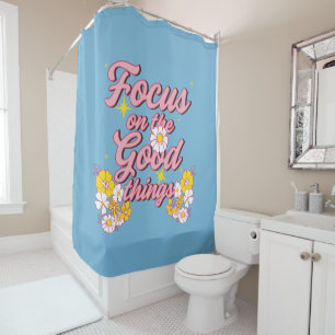 Rideaux De Douche Nature Soul Slogan   Focus sur les bonnes choses