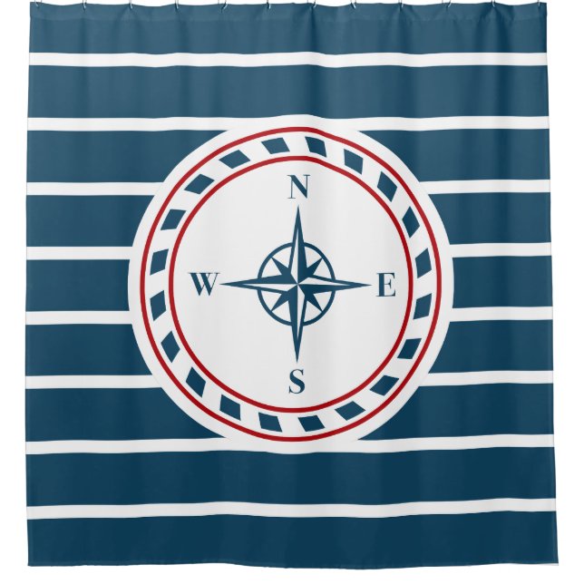 Rideaux De Douche Nautical design (Devant)