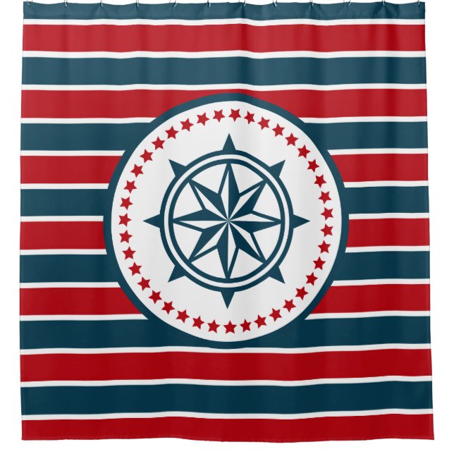 Rideaux De Douche Nautical design (Devant)