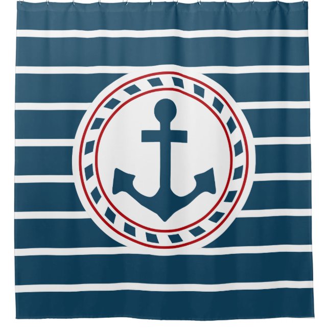 Rideaux De Douche Nautical design (Devant)