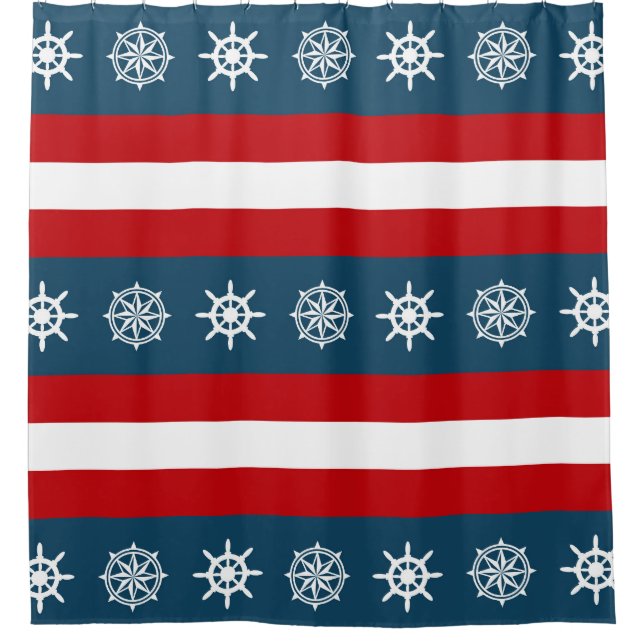 Rideaux De Douche Nautical themed design (Devant)