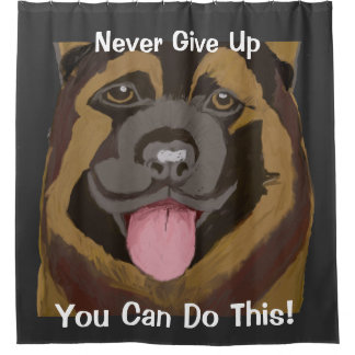 Rideaux De Douche Ne jamais abandonner berger allemand