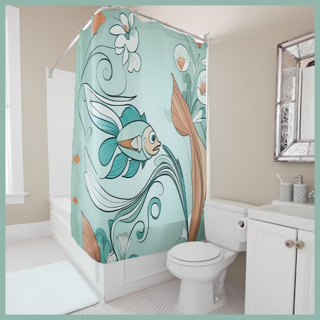 Rideaux De Douche Nébuleux Jovial (Jestful Nebulous Shower Curtain
)