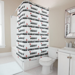 RIDEAUX DE DOUCHE NEIGE MERRY NOËL