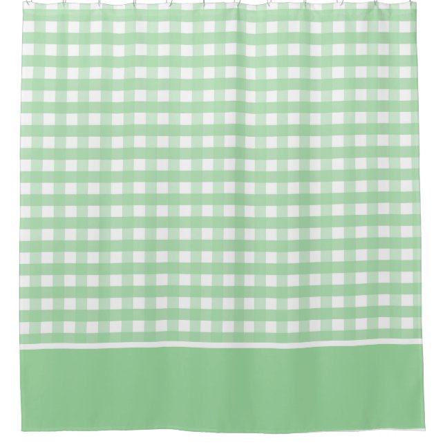 Rideaux De Douche Neo Mint Green et White En vichy (Devant)