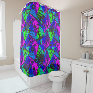 Rideaux De Douche Neon abstrait.