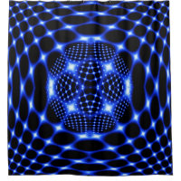 Neon bleu globe fractal