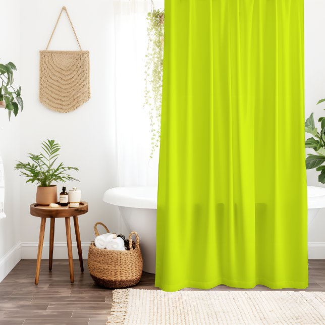 Rideaux De Douche Neon Chartreuse couleur solide | Couleur tendance (Créateur téléchargé)
