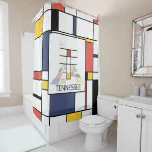 Rideaux De Douche Neoplasticisme Extraordinaire Art Monogramme. Lett