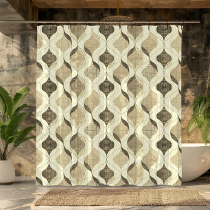 Rideaux De Douche Neutre Gris Tan Moderne Verre Luxe