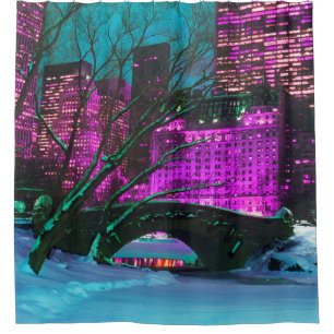 Rideaux De Douche New York City Central Park Paysage hivernal