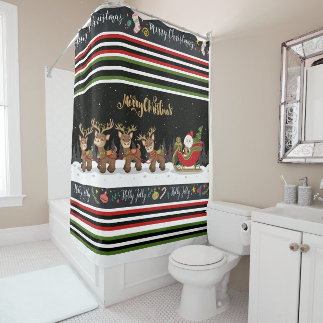 Rideaux De Douche Noël (En situation)